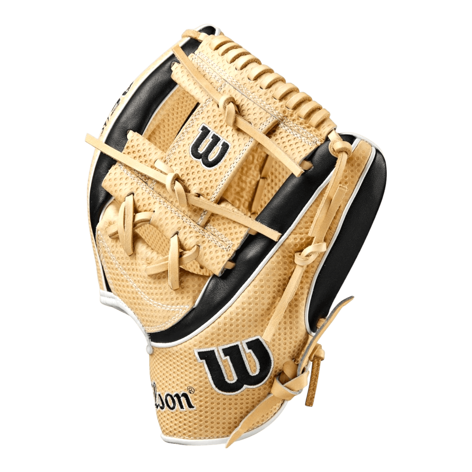 Wilson A2K 11.75” WBW1013751175 I-Web Black Blonde Infield Glove - CustomBallgloves.com